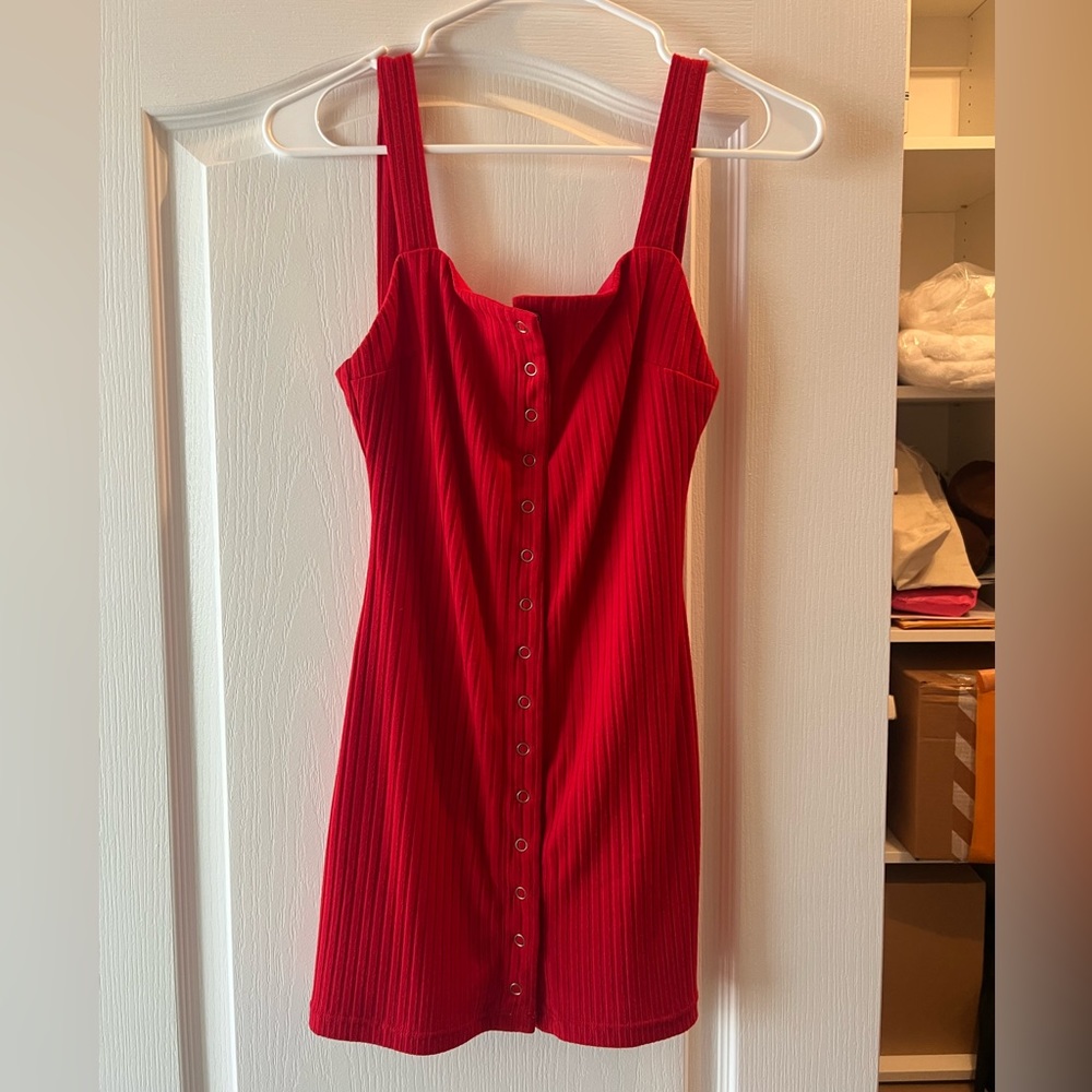 sabo skirt red button up dress